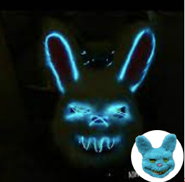 MASCARA DE OSO Y CONEJO LED HALLOWEN DIS