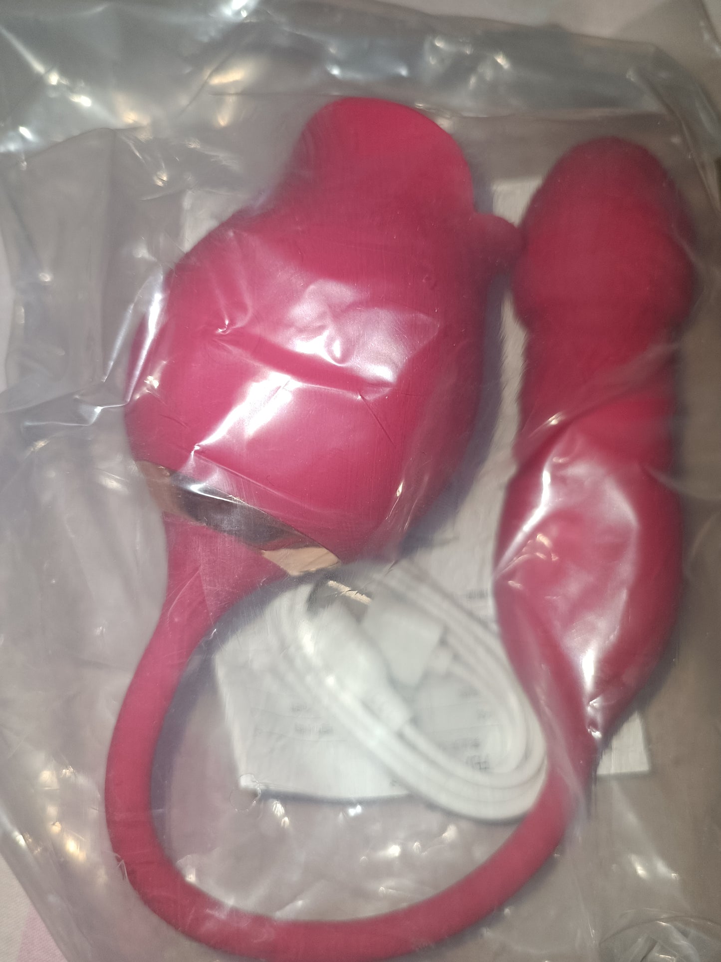 Vibrador rosa sucionador