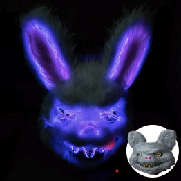 MASCARA DE OSO Y CONEJO LED HALLOWEN DIS