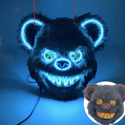 MASCARA DE OSO Y CONEJO LED HALLOWEN DIS